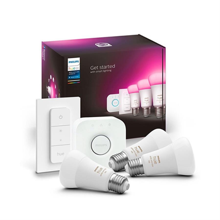 Kit Philips Hue 3 Lamparas WCA + Bridge + Dim Switch