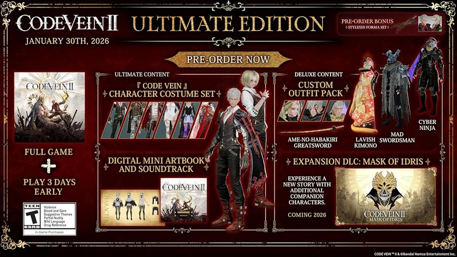 Juego Playstation 5 Code Vein II Ultimate Edition PS5