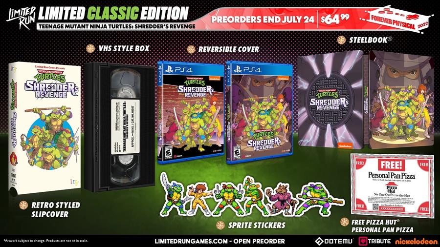 Juego Playstation 4 Teenage Mutant Ninja Turtles Shredder's Revenge Classic VHS Edition #LTD RUN PS4