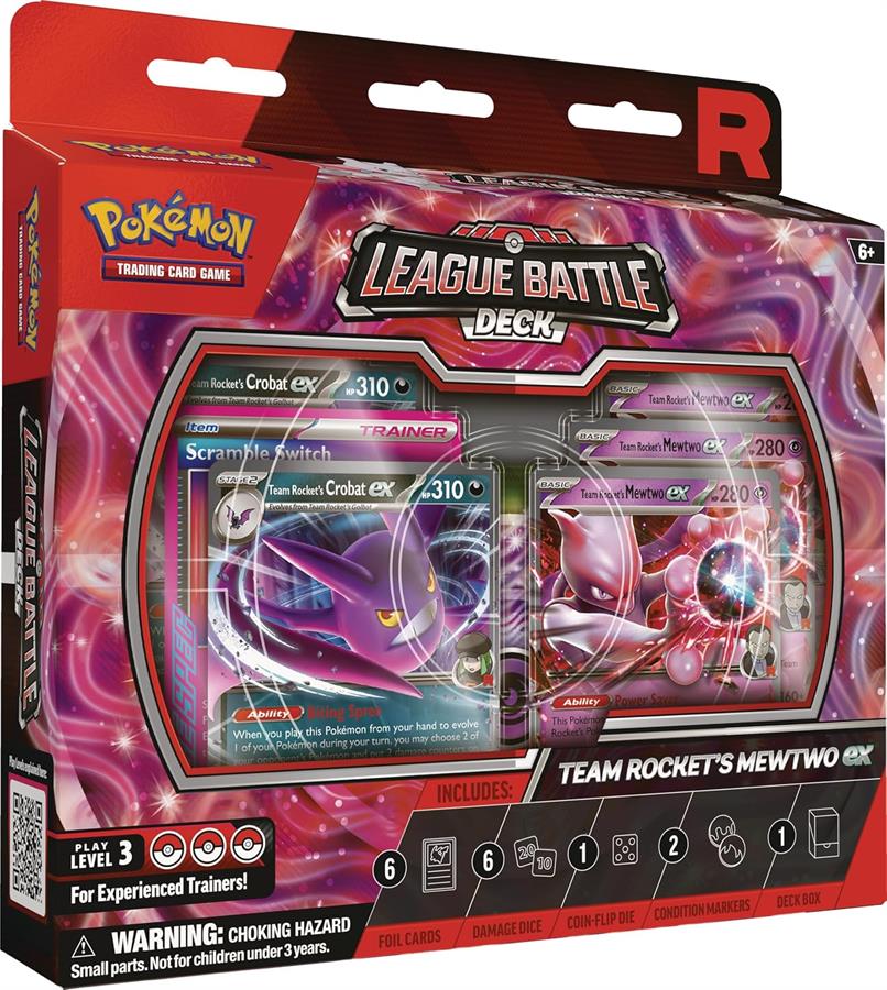 Cartas Pokemon League Battle Deck Team Rocket’s Mewtwo EX Ingles TCG
