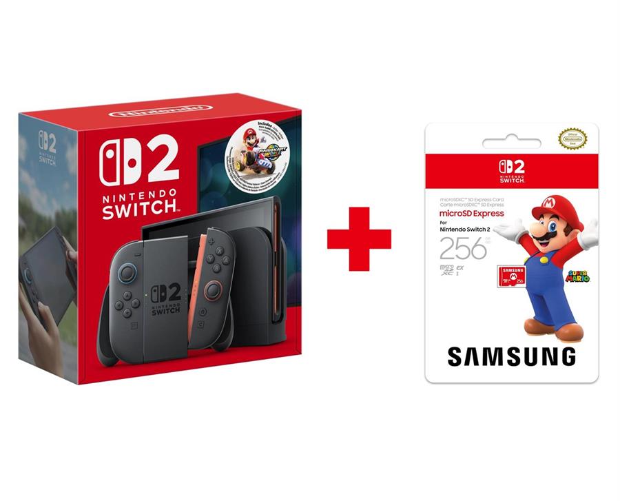 Consola Nintendo Switch 2 Mario Kart Bundle (USA) + Memoria Samsung Microsd Express 256gb - Combo