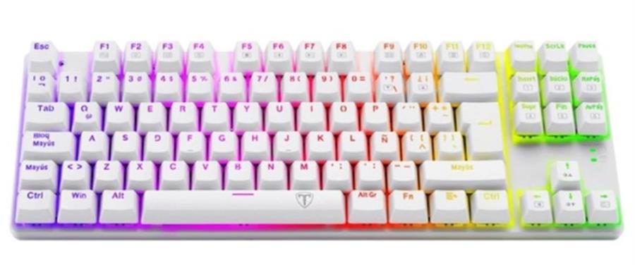 Teclado T-Dagger Bora T-TGK315W-RD Red Switches White