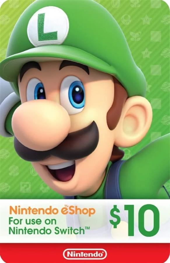 Tarjeta Digital Nintendo Gift Card 10 USD eShop Región USA
