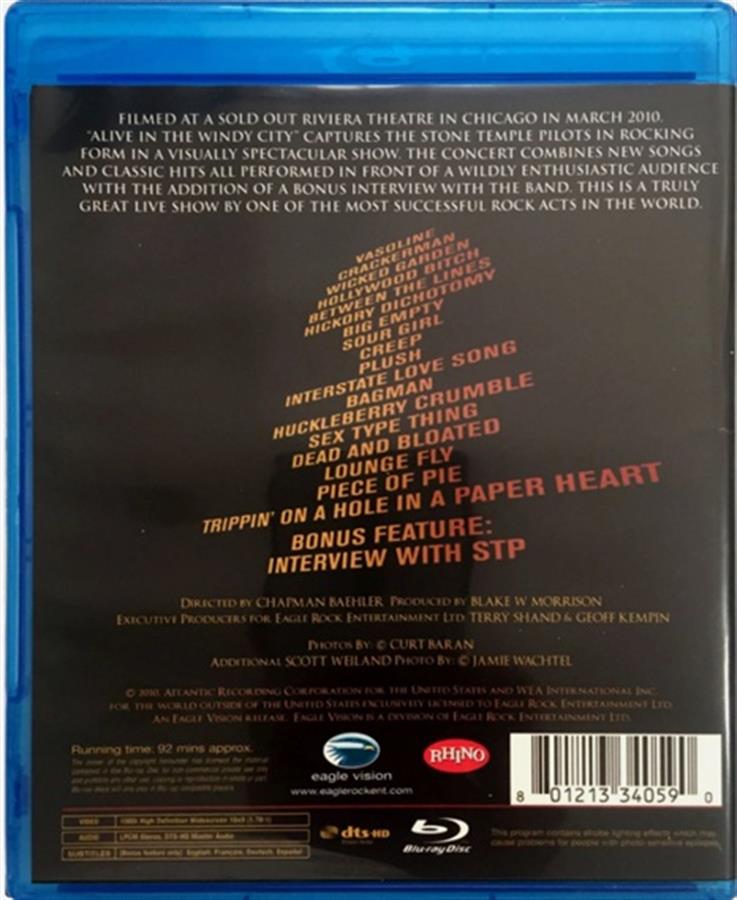 Recital Stone Temple Pilots: Alive in the Windy City Bluray