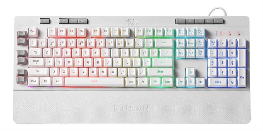 Teclado Redragon K512 Shiva RGB Blanco