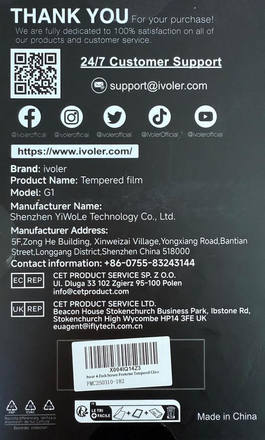 Vidrio Templado (Pack de 4) Glass Ivolver Nintendo Switch 2 NSW2