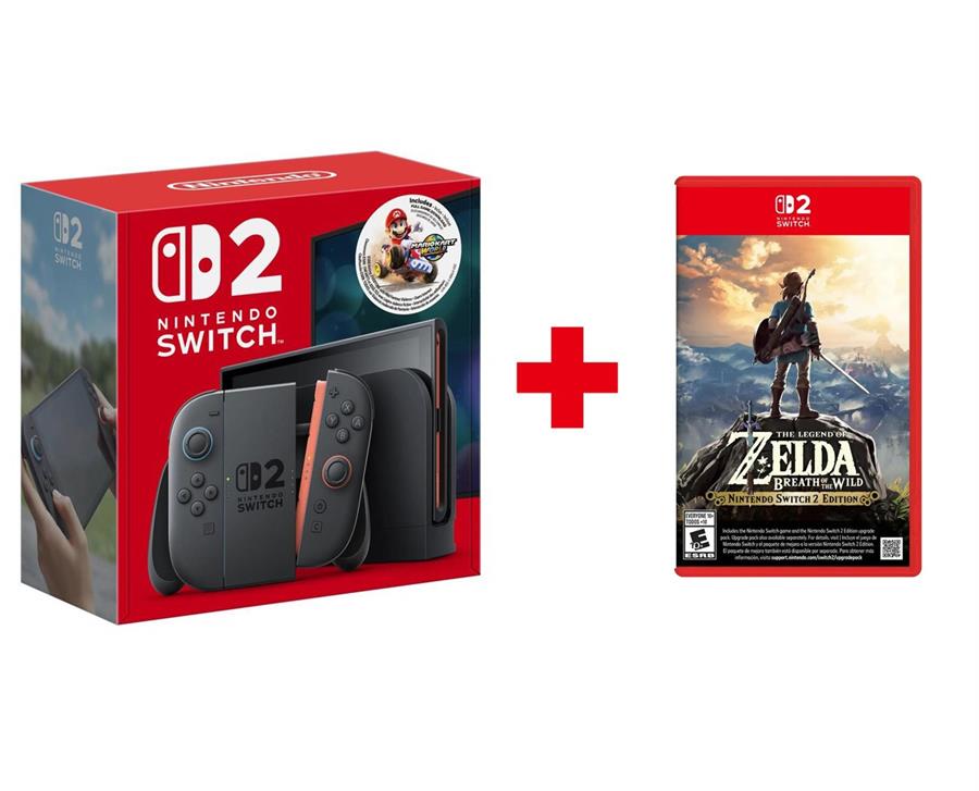 Consola Nintendo Switch 2 Mario Kart Bundle (USA) + Juego Zelda Breath of the Wild - Combo