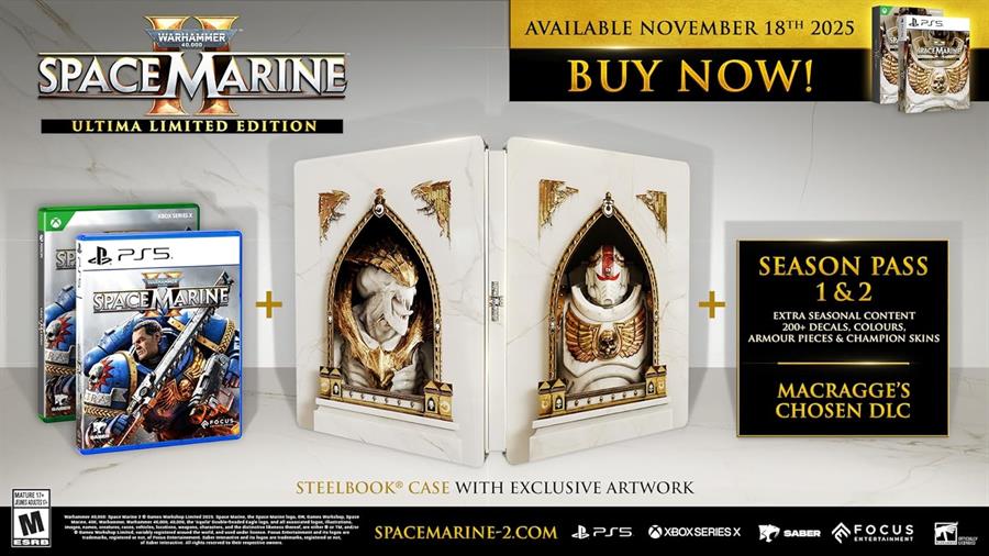 Juego Playstation 5 Warhammer 40,000: Space Marine 2  Ultima Limited Edition Steelbook PS5